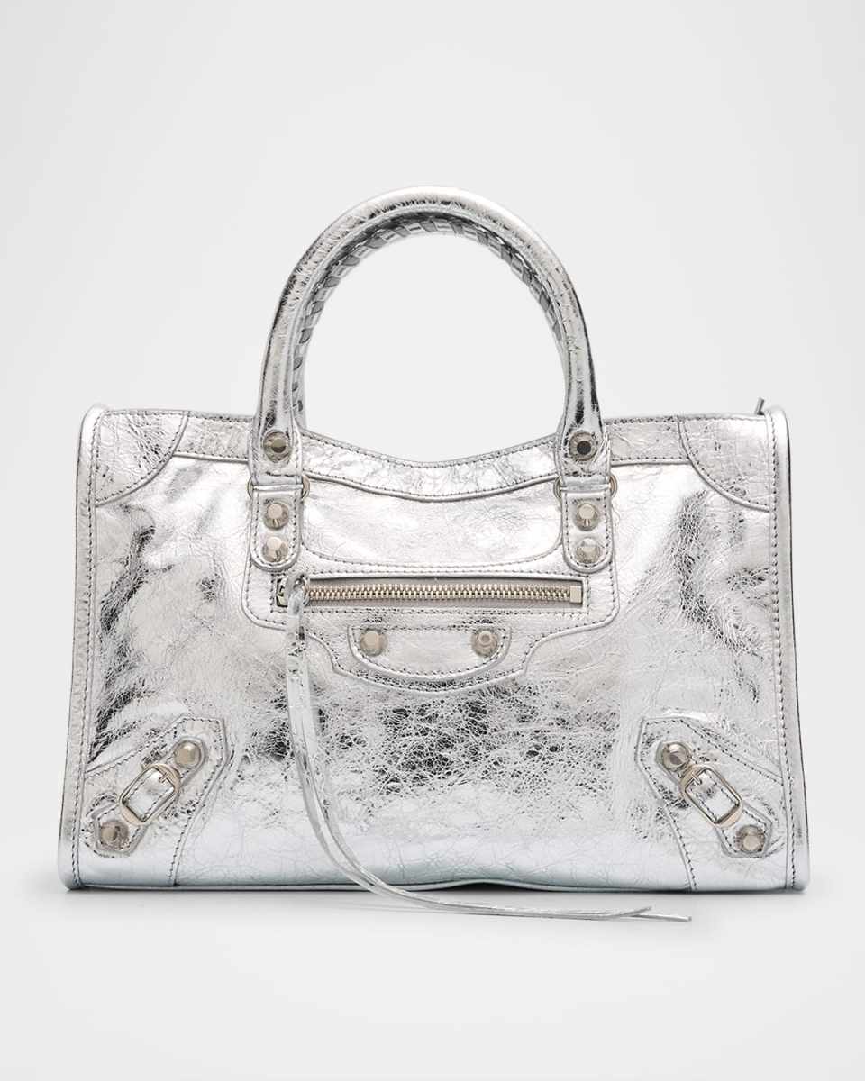 Le City Small Metallic Leather Shoulder Bag